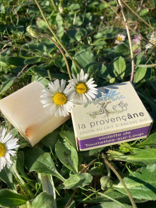 Savon au lait d'ânesse biologique 25 g - Violette de Tourrettes-sur-Loup